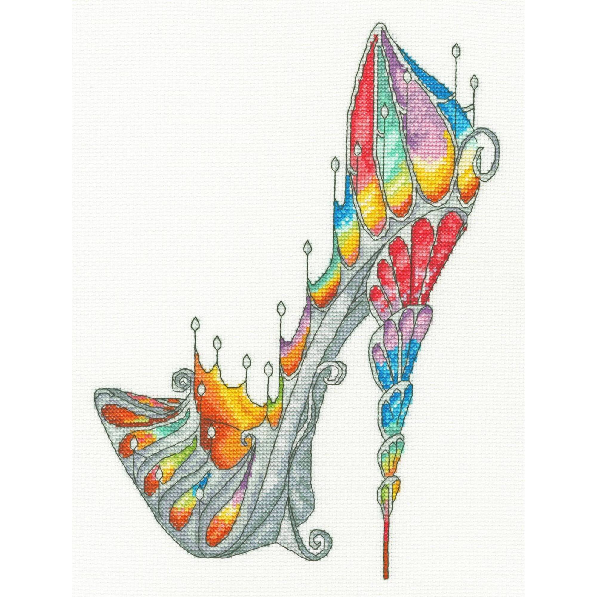 Bothy Threads Stained Glass Slipper Counted Cross Stitch Kit